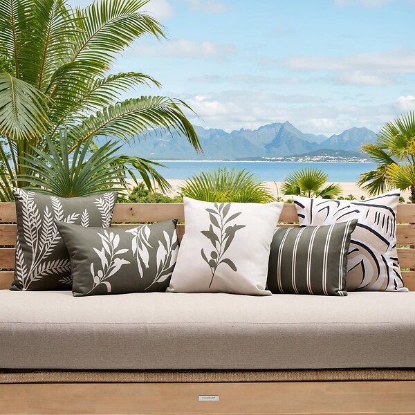 ATMOSPHERA - Housse de coussin d'extérieur Tileo 40x40cm beige - large