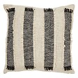 ATMOSPHERA - Coussin à franges "Malakite" noir & blanc 50x50cm - vignette