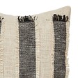 ATMOSPHERA - Coussin à franges "Malakite" noir & blanc 50x50cm - vignette