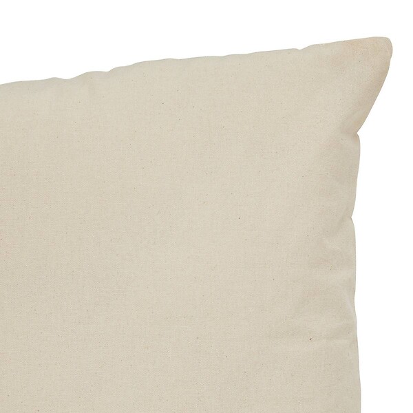 ATMOSPHERA - Coussin à franges "Malakite" noir & blanc 50x50cm - large
