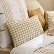 ATMOSPHERA - Coussin Groove 50x30cm vichy beige lin - vignette