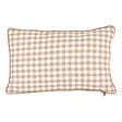 ATMOSPHERA - Coussin Groove 50x30cm vichy beige lin - vignette