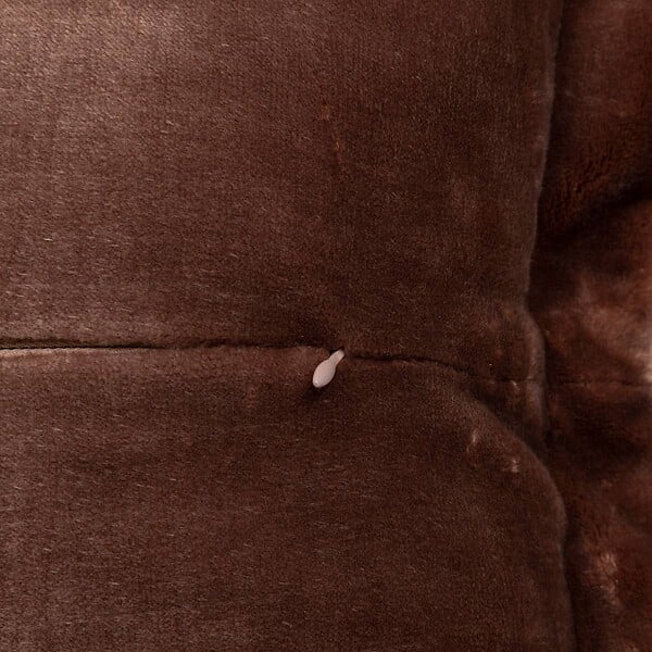 ATMOSPHERA - Coussin flanelle Cuddly marron 38x58cm - large
