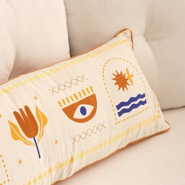 ATMOSPHERA - Coussin Libertad 30x80cm blanc - large