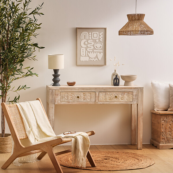 ATMOSPHERA - Déco murale 3D Petra beige 40x50cm - large