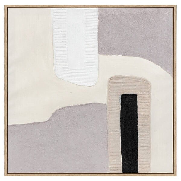ATMOSPHERA - Déco mural 3D Laurenz blanc et violet 80x80cm - large