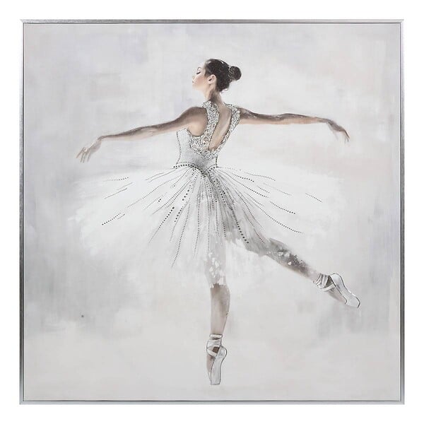 ATMOSPHERA - Toile imprimée Vivi 78x78cm gris - large