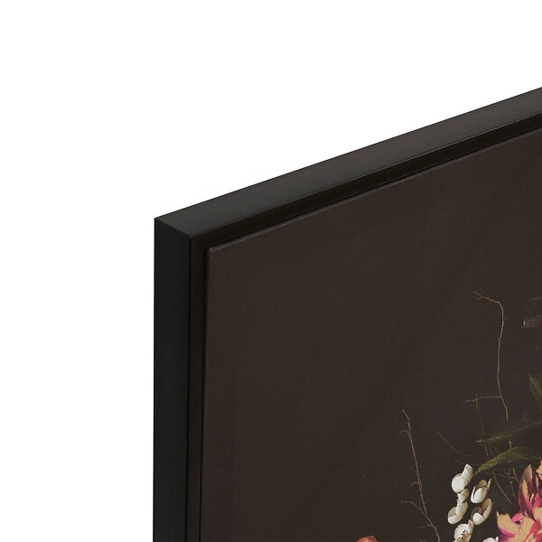 ATMOSPHERA - Toile imprimée encadrée Maribel noir 68x68cm - large