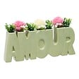 ATMOSPHERA - Composition florale "Amour" Fleur de rose H14cm - vignette