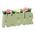 ATMOSPHERA - Composition florale "Amour" Fleur de rose H14cm - vignette