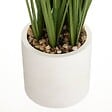 ATMOSPHERA - Plante artificielle "Plumeau" - pot en ciment - H70 cm - Blanc - vignette