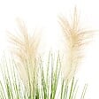 ATMOSPHERA - Plante artificielle "Plumeau" - pot en ciment - H70 cm - Blanc - vignette