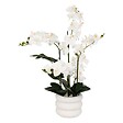 ATMOSPHERA - Orchidée artificielle en pot "Mick" pot en céramique blanc H80cm - vignette