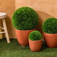 ATMOSPHERA - Boule de buis artificiel "Carly" vert D27cm - vignette