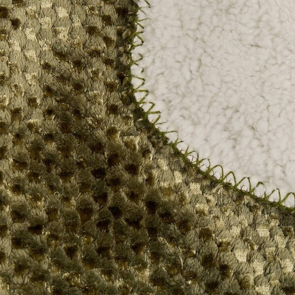 ATMOSPHERA - Plaid flanelle effet sherpa Lyno vert Kaki 170x130cm - large