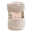 ATMOSPHERA - Plaid flanelle Ollis beige lin 260x240cm - vignette
