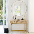 ATMOSPHERA - Miroir "Alice" en bois & métal D110cm doré - vignette