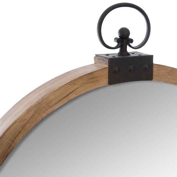 ATMOSPHERA - Miroir "Gousset" bois D74cm - large