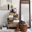 ATMOSPHERA - Miroir "Mae" 72 - 4x195 - 6 cm - Noir - vignette