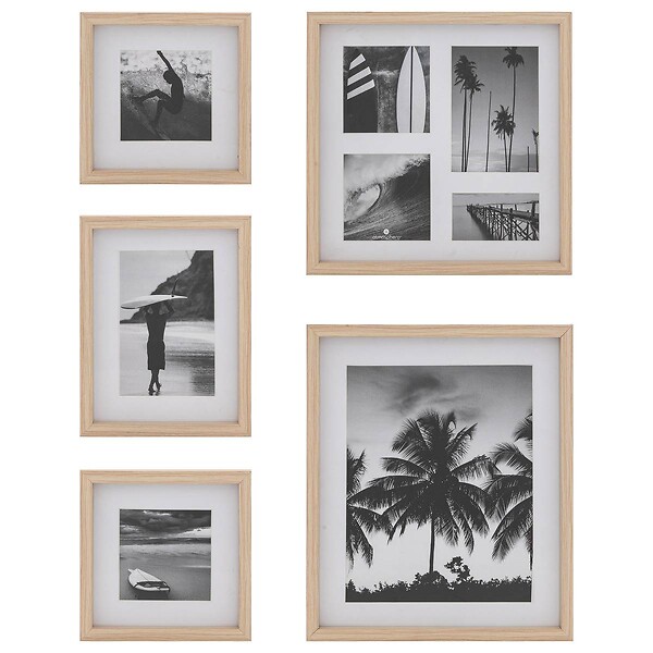 ATMOSPHERA - Lot de 5 cadres photos Erin bois - large