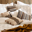 ATMOSPHERA - Coussin "Jangwa" jacquard lin 40x40cm - vignette