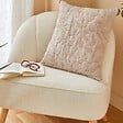 ATMOSPHERA - Coussin motif jacquard "Lehto" coton lin 50x50cm - vignette