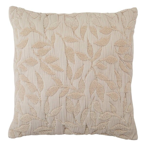 ATMOSPHERA - Coussin motif jacquard "Lehto" coton lin 50x50cm - large