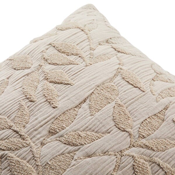 ATMOSPHERA - Coussin motif jacquard "Lehto" coton lin 50x50cm - large