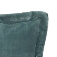 ATMOSPHERA - Coussin flanelle Cuddly bleu 53x53cm - vignette