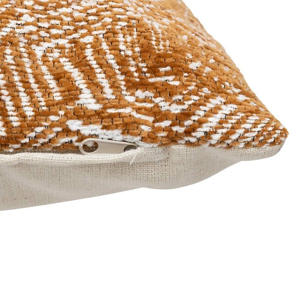 ATMOSPHERA - Housse de coussin Jeni chenille marron 40x40cm - large