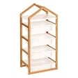 ATMOSPHERA - Meuble de rangement 4 étagères Bako blanc 43x94,5cm - vignette