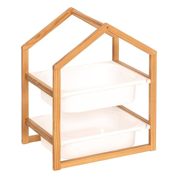ATMOSPHERA - Meuble de rangement 2 étagères Bako blanc 43x54,5cm - large