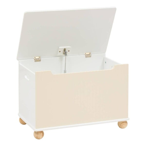 ATMOSPHERA - Coffre Fermé Enfant Bouli Beige 60x36x41,5 cm - large