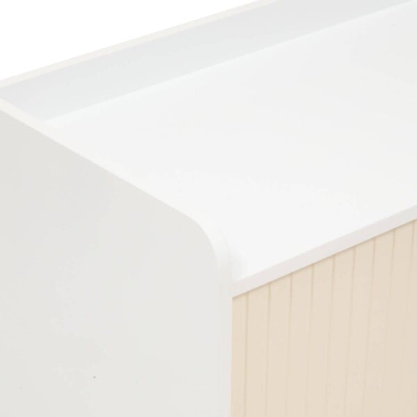 ATMOSPHERA - Meuble de Rangement Enfant Bouli 2 portes 2 Cases Beige 69,5x30x71 cm - large