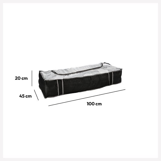 5 FIVE SIMPLY SMART - Housse rangements lit grand modèle noir - large