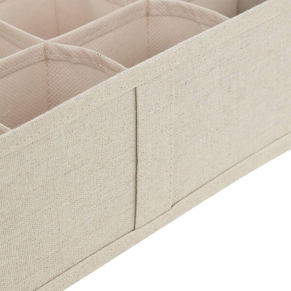 5 FIVE SIMPLY SMART - Rangement tiroir "Groomy" 16 compartiments beige 31x31cm - large