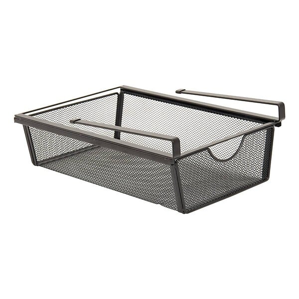 5 FIVE SIMPLY SMART - Etagère suspendue avec tiroir coulissant Spacy noir - large
