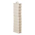 5 FIVE SIMPLY SMART - Rangement chaussures "Groomy" 10 cases avec panier beige 128x15,5cm - vignette
