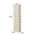 5 FIVE SIMPLY SMART - Rangement chaussures "Groomy" 10 cases avec panier beige 128x15,5cm - vignette