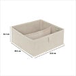 5 FIVE SIMPLY SMART - Rangement tiroir "Groomy" 2 compartiments beige 24x10,2cm - vignette