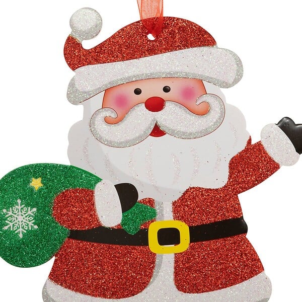 FEERIC LIGHTS & CHRISTMAS - Sujet Père Noël Hohoho H.20cm EVA rouge et blanc - large