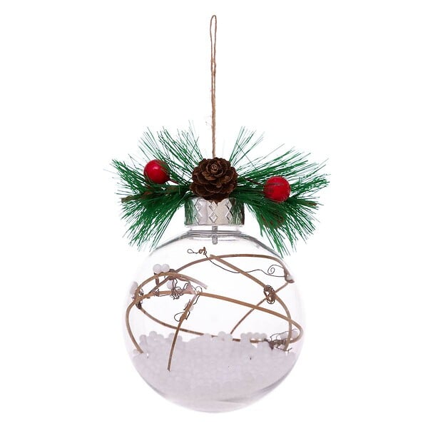 FEERIC LIGHTS & CHRISTMAS - Boule de Noël Transparent Décoration 8 cm - large