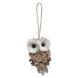 FEERIC LIGHTS & CHRISTMAS - Sujet de noël hibou fourrure H10 - vignette