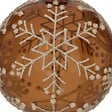 FEERIC LIGHTS & CHRISTMAS - BDN VERRE 80MM FLOCON MARRON - vignette