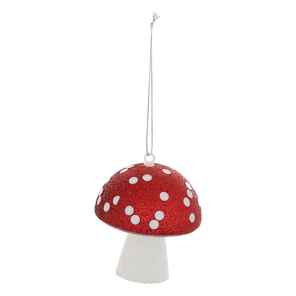 FEERIC LIGHTS & CHRISTMAS - Lot de 2 sujets champignon polystyrène H.9cm rouge et blanc - large