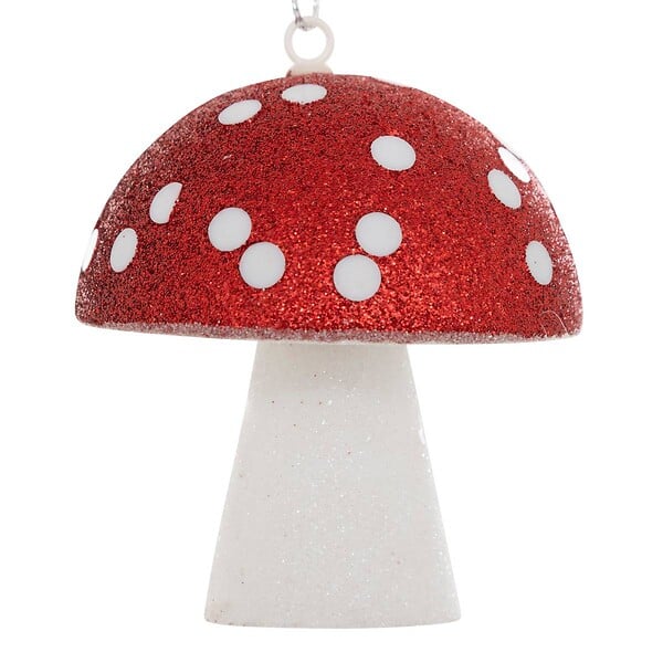 FEERIC LIGHTS & CHRISTMAS - Lot de 2 sujets champignon polystyrène H.9cm rouge et blanc - large