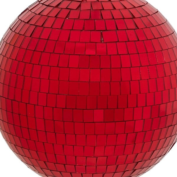 FEERIC LIGHTS & CHRISTMAS - Boule disco verre D.20cm rouge - large