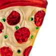 FEERIC LIGHTS & CHRISTMAS - Sujet part de pizza verre H.11cm rouge et or - vignette