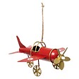 FEERIC LIGHTS & CHRISTMAS - Sujet avion ancien 15cm assorti rouge - vignette