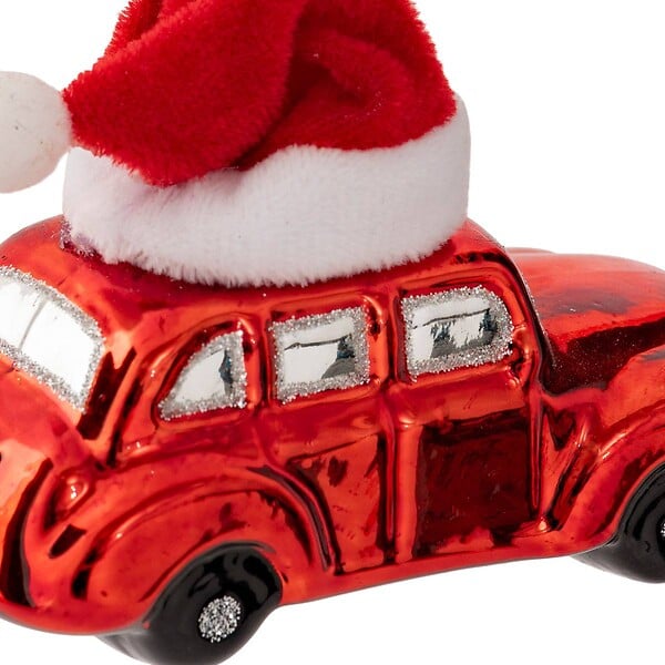 FEERIC LIGHTS & CHRISTMAS - Sujet voiture bonnet H.10cm rouge - large